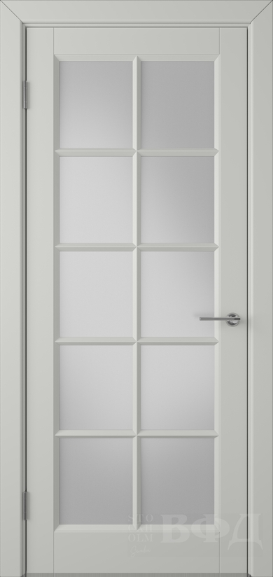 межкомнатные двери  ВФД Гланта со стеклом эмаль светло-серая