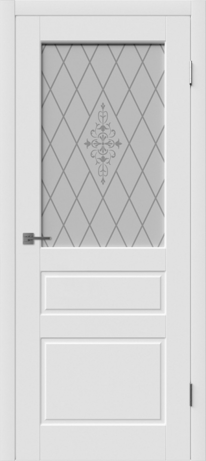 межкомнатные двери  ВФД Честер со стеклом эмаль белая