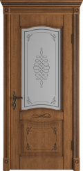 	межкомнатные двери 	ВФД Classic Art Vesta со стеклом honey с патиной