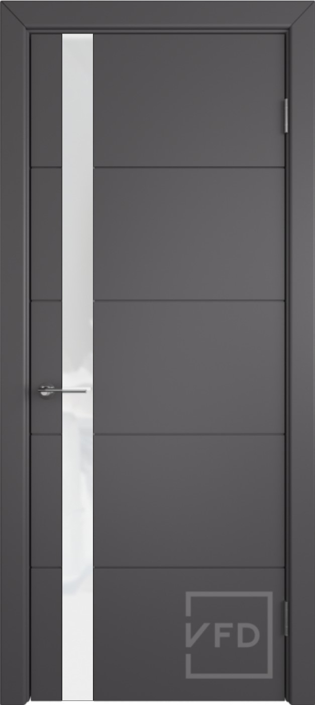 межкомнатные двери  ВФД Тривиа белый эмаль графит
